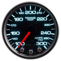 Thumbnail for Autometer Spek-Pro Gauge Trans Temp 2 1/16in 300f Stepper Motor W/Peak & Warn Blk/Smoke/Blk