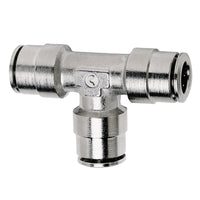 Thumbnail for Firestone Union Tee 3/8in. Nickel Push-Lock Air Fitting - 25 Pack (WR17603105)