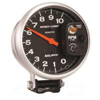 Thumbnail for Autometer Sport-Comp 5 inch 10,000 RPM Pedestal Mount Tachometer (Shift-Lite on Control Shield)