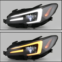 Thumbnail for Spyder Subaru Impreza WRX 15-20 LED High-Power LED Headlights-Black PRO-YD-SWRX15LEDAP-SBSEQ-BK