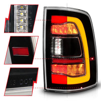 Thumbnail for ANZO 09-18 Dodge Ram 1500 Sequential LED Taillights Black w/Switchback Amber Signal