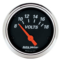 Thumbnail for Autometer Designer Black 2 1/16in 18 Volt Electronic Voltage Gauge
