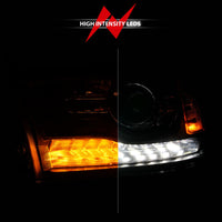 Thumbnail for ANZO 09-18 Dodge Ram 1500/2500/3500 LED Plank Style Headlights Switchback + Sequential - Matte Black