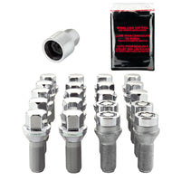 Thumbnail for McGard 5 Lug Hex Install Kit w/Locks (Cone Seat Bolt) M14X1.25 / 17mm Hex / 27.5mm Shank L. - Chrome