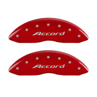 Thumbnail for MGP 4 Caliper Covers Engraved Front Accord Engraved Rear Accord Red finish silver ch