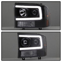 Thumbnail for Spyder 99-04 Ford F250 Super Duty Projector Headlights - Light Bar - Black PRO-YD-FF25099V2-LB-BK