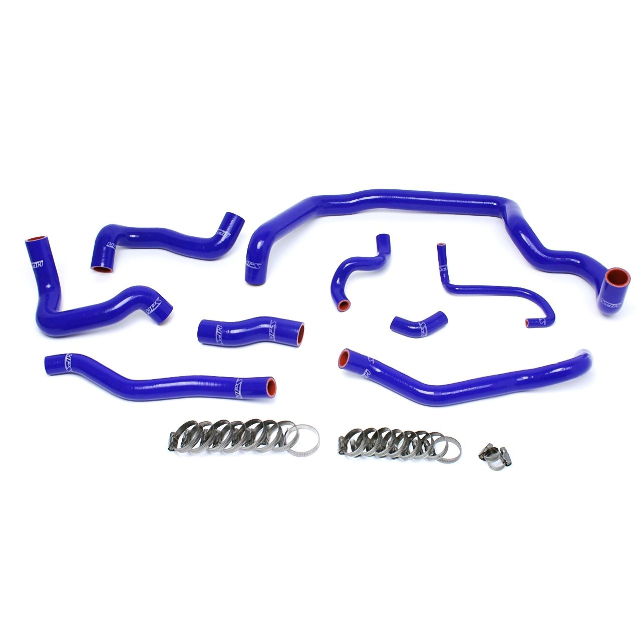 HPS Blue Reinforced Silicone Radiator and Heater Hose Kit Coolant for Mini 07-11 Cooper S R56 1.6L Turbo Manual Trans