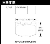 Thumbnail for Hawk 2020 Toyota Supra / 19-20 BMW Z4 PC Street Front Brake Pads