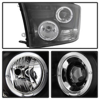 Thumbnail for Spyder Dodge Ram 1500 09-14 10-14 Projector Headlights Halogen- LED Halo LED - Blk PRO-YD-DR09-HL-BK