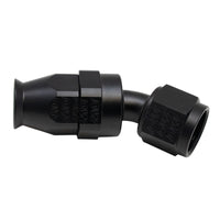 Thumbnail for DeatschWerks 8 AN Female Flare Swivel 30-Degree Hose End PTFE - Anodized Matte Black