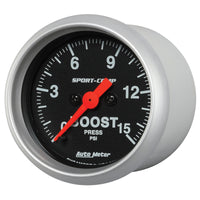 Thumbnail for Autometer 2-1/16in 15PSI Boost Digital Stepper Motor Sport-Comp Gauge