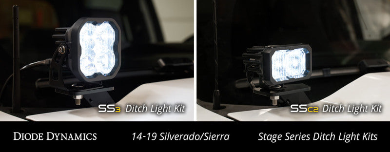 Diode Dynamics 14-19 Silverado/Sierra Ditch Light Brackets for