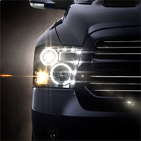 Thumbnail for Spyder Dodge Ram 1500 09-14 Projector Headlights Halogen- CCFL Halo LED - Blk PRO-YD-DR09-CCFL-BK