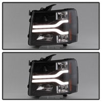 Thumbnail for Spyder Chevy Silverado 1500 07-13 Version 3 Projector Headlights - Black PRO-YD-CS07V3-LBDRL-BK