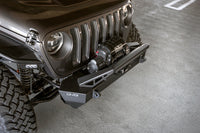 Thumbnail for DV8 Offroad 07-23 Jeep Wrangler/Gladiator JT/JK/JL FS-25 Stubby Front Bumper w/Plated Bull Bar