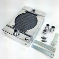 Thumbnail for CSF Universal Drag Race / Tuck Radiator w/9in Spal Fan - 10.5in H x 10in L x 3.6in W