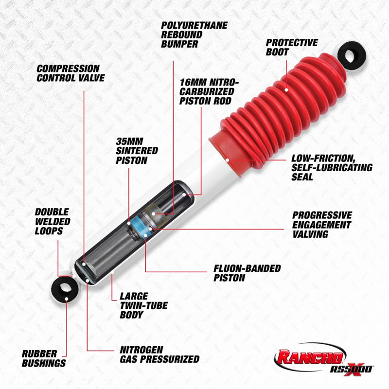 Rancho 97-06 Jeep TJ Front RS5000X Shock