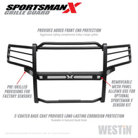 Thumbnail for Westin 19-21 Ram 1500 Sportsman X Grille Guard - Textured Black (Excluding Classic & Rebel)