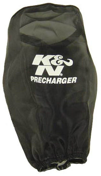 Thumbnail for K&N Precharger Air Filter Wrap Round Straight Black 3.625in ID x 9in H
