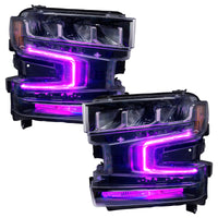 Thumbnail for Oracle 19-21 Chevy Silverado 1500 RGB+W Headlight DRL Kit - ColorSHIFT w/ BC1 Cntrl SEE WARRANTY