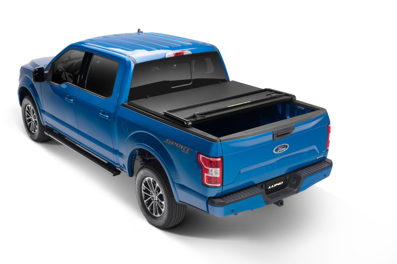 Lund 09-14 Ford F-150 Styleside (8ft. Bed) Hard Fold Tonneau Cover - Black