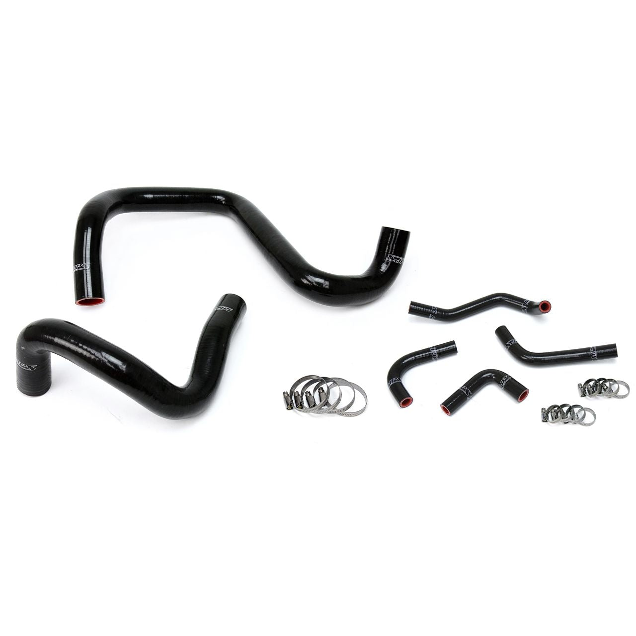 HPS Black Reinforced Silicone Radiator + Heater Hose Kit Coolant for Jeep 12-17 Wrangler JK & Unlimited 3.6L V6 Left Hand Drive