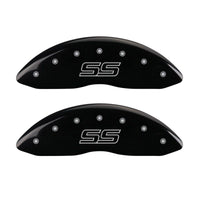 Thumbnail for MGP 4 Caliper Covers Engraved Front & Rear Trailblazer style/SS Black finish silver ch