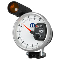 Thumbnail for AutoMeter Gauge Tachometer 5in. 10K RPM Pedestal W/ Ext. Shift-Lite White Mopar