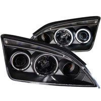 Thumbnail for ANZO 2005-2007 Ford Focus Projector Headlights w/ Halo Black