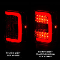 Thumbnail for ANZO 2001-2011 Ford  Ranger LED Tail Lights w/ Light Bar Chrome Housing Clear Lens