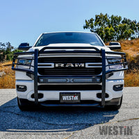 Thumbnail for Westin 19-21 Ram 1500 Sportsman X Grille Guard - Textured Black (Excluding Classic & Rebel)