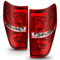 Thumbnail for ANZO 2009-2014 Ford F-150 Euro Taillight Red/Clear (W/O Bulb)