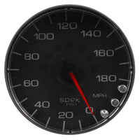 Thumbnail for Autometer Spek-Pro Gauge Speedometer 5in 180 Mph Elec. Programmable Black/Black
