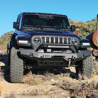 Thumbnail for Westin 18-19 Jeep Wrangler JL WJ2 Full Width Front Bumper w/Bull Bar Textured Black