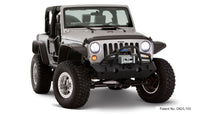 Thumbnail for Bushwacker 07-18 Jeep Wrangler Flat Style Flares 4pc Fits 2-Door Sport Utility Only - Black