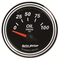 Thumbnail for Autometer Designer Black II 52mm 100 PSI Oil Pressure Gauge