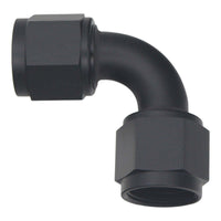 Thumbnail for DeatschWerks 10AN Flare Female Swivel 90-Degree to 10AN Flare Female Swivel - Anodized Matte Black