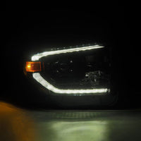 Thumbnail for AlphaRex 14-21 Toyota Tundra LUXX-Series LED Proj Headlights Alpha-Blk w/Actv Light & Seq. Sig + DRL