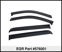 Thumbnail for EGR 16-17 Nissan Titan Crew Cab SlimLine Tape-On WindowVisors Set of 4 - Light Smoke