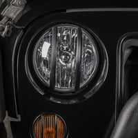Thumbnail for Rugged Ridge 07-18 Jeep Wrangler JK Black Elite Pivotal Headlight Euro Guard