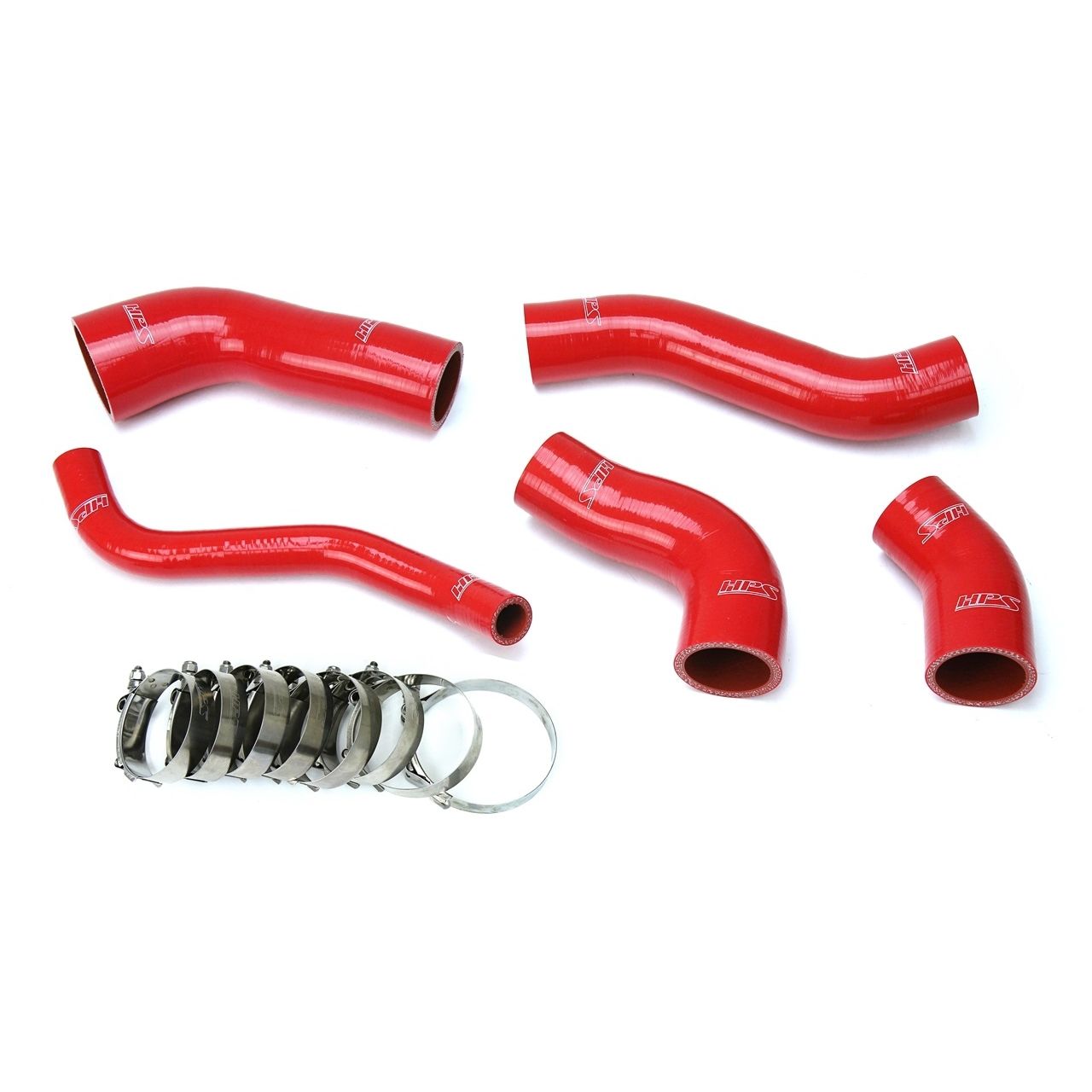 HPS Red Reinforced Silicone Intercooler Hose Kit for Hyundai 13-17 Veloster 1.6L Turbo