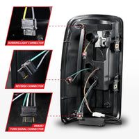 Thumbnail for ANZO 00-06 Chevrolet Tahoe / GMC Yukon Full LED Taillights w/ Lightbar Black Housing/Smoke Lens
