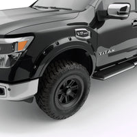 Thumbnail for EGR 16+ Nissan Titan XD Bolt-On Look Color Match Fender Flares - Set - Black Metallic