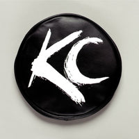 Thumbnail for KC HiLiTES 6in. Round Soft Cover (Pair) - Black w/Yellow KC Logo