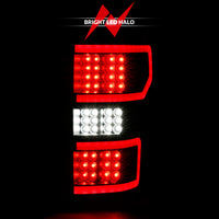 Thumbnail for ANZO 18-19 Ford F-150 LED Taillight Black Housing Clear Lens Red Light Bar W/Sequential