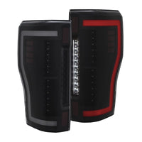 Thumbnail for ANZO 2017+ Ford F-250 LED Taillights - Black/Smoke