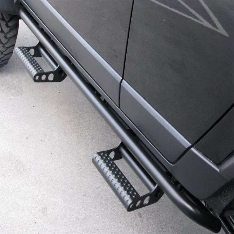 N-Fab RKR Step System 05-15 Toyota Tacoma Double Cab - Tex. Black - 1.75in