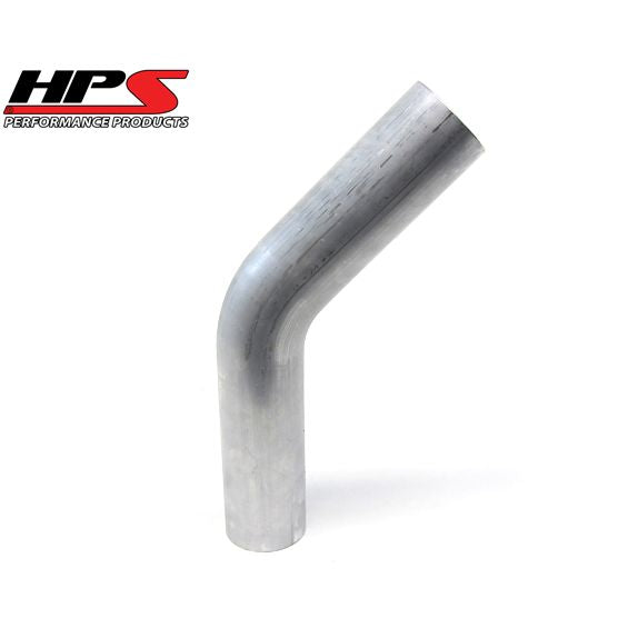 HPS 3-1/8" OD 45 Degree Bend 6061 Aluminum Elbow Pipe 16 Gauge w/ 5" CLR