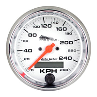 Thumbnail for Autometer Pro-Cycle Gauge Speedo 3 3/4in 160 Mph Elec White