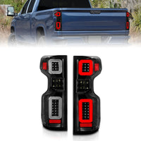 Thumbnail for Anzo 19-21 Chevy Silverado Full LED Tailights Black Housing Clear Lens G2 (w/C Light Bars)
